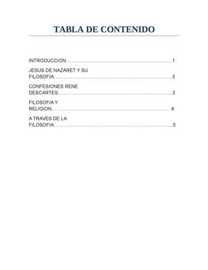TABLA DE CONTENIDO