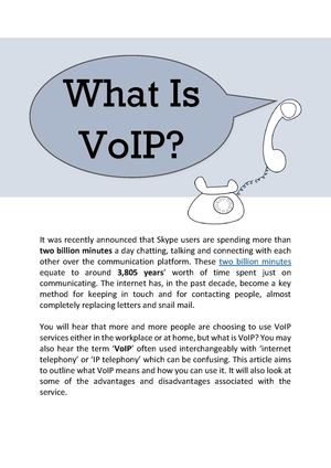 What is VoIP?