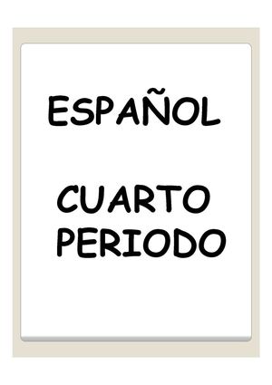 ESPAÑOL CUARTO PERIODO
