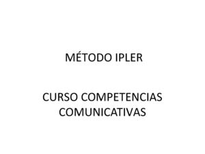 MÉTODO IPLER