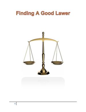 Finding A Good Lawer