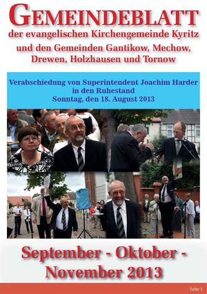 Gemeindebrief September bis November 2013