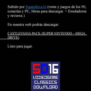 Castlevania Bloodlines Mega Drive Manual Instrucciones