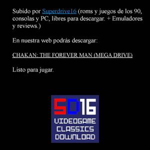 Chakan Mega Drive Manual Instrucciones