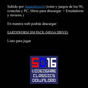 Earthworm Jim Mega Drive Manual Instrucciones