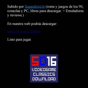 Comix Zone Mega Drive  manual de instrucciones