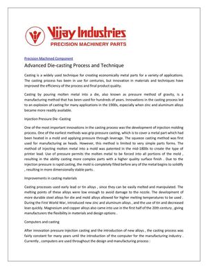 Advanced Casting Process Pdf Calaméo - Advanced Die-casting Process and Technique