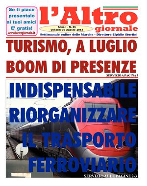 l'Altro giornale n. 56 di venerdì 30 Agosto 2013