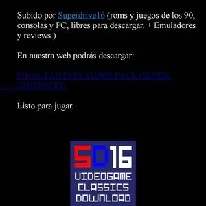 Final Fantasy III Super Nintendo Manual de Instrucciones