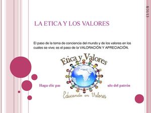 La ética y los valores