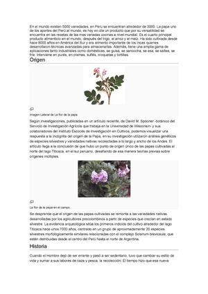 VARIEDADES DE LA PAPA