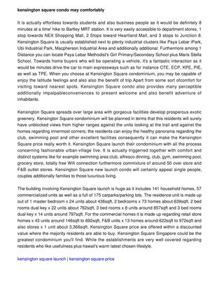 Kensington Square Condo was suitably located along at the junction from Upper Paya Lebar and Jalan Lokam Road