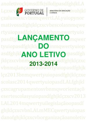 Lançamento do Ano Letivo 2013/2014