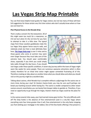 the Vegas Strip map