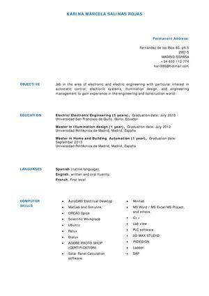 CV KARINA SALINAS SALES DIRECTOR & CO FOUNDER