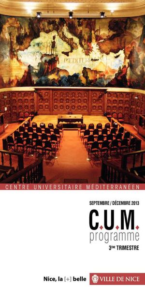 Centre Universitaire Méditerranéen - Programme Sept >Déc 2013 