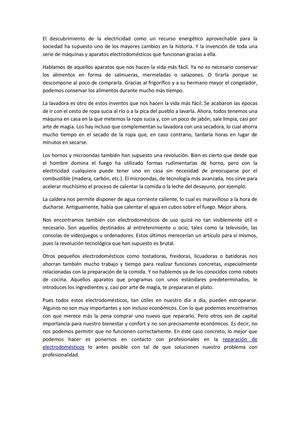 La importancia de los electrodomésticos