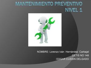 Mantenimiento preventivo  nivel 1 y 2
