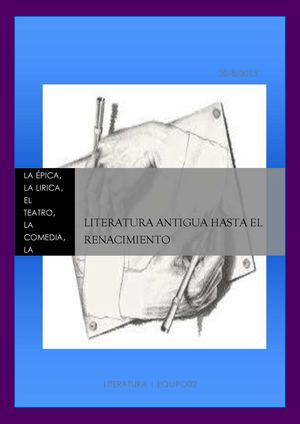 literatura antigua hasta el renacimiento