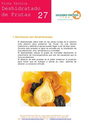 Deshidratado de frutas