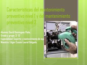 mantenimiento preventivo nivel 1 y 2