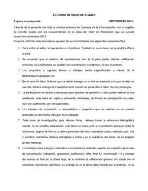 Acuerdo Taller de Redacción