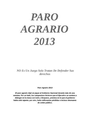 Paro Agrario 2013