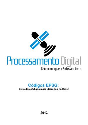 Lista dos Códigos EPSG mais utilizados no Brasil