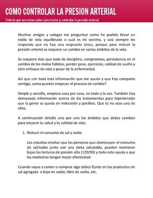 Mi presión arterial siempre es alta