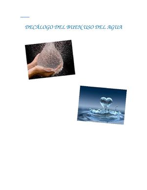 Decálogo del buen uso del agua
