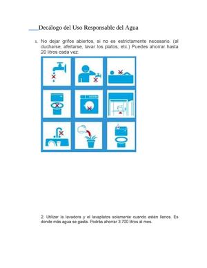Decálogo del Uso Responsable del Agua