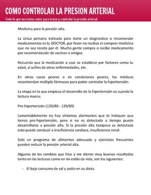 Medicina Para La Presion Alta