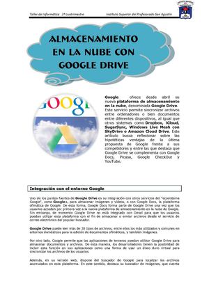 Almacenamiento en la nube con Google Drive