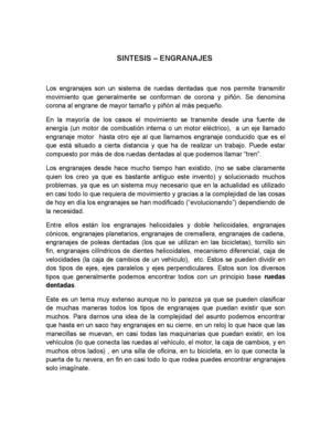 Síntesis - Engranajes  