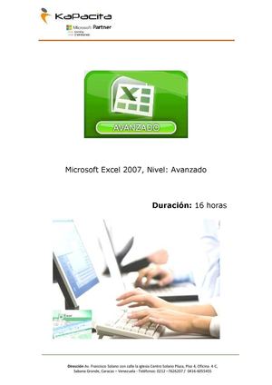 Curso Excel 2007 Avanzado en Venezuela