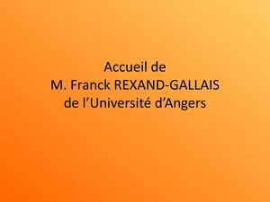 Accueil Franck REXAND-GALLAIS