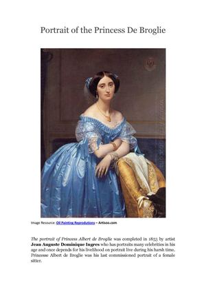 Portrait of the Princess De Broglie