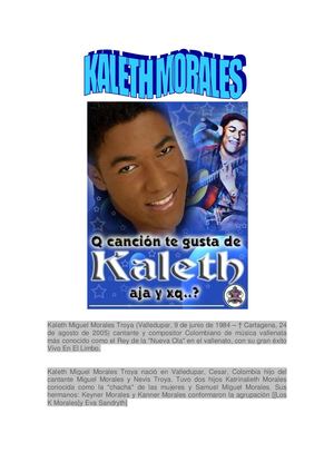 Biografia de Kaleth miguel morales troya