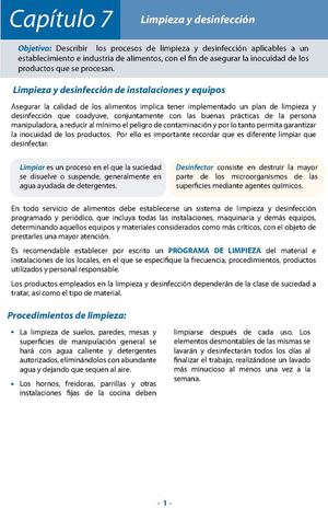 limpieza y desinfeccion