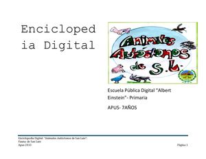 Enciclopedia digital animales autoctonos de  san luis-feria 2013