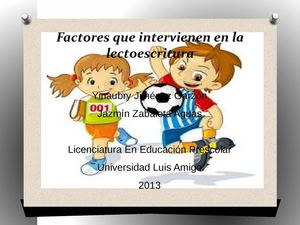 FACTORES DE LA LECTOESCRITURA 1