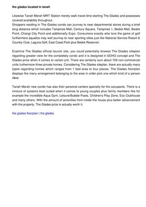 The Glades are located within Tanah Merah is one of grand plus striking property inside Far East region concerning Capital Of Singapore.