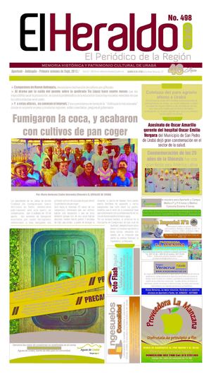 EL HERALDO DE URABA EDICION 498 PRIMERA SEMANA DE SEPT DE 2013