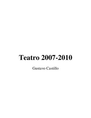 GUSTAVO CASTILLO TEATRO 2007-2010