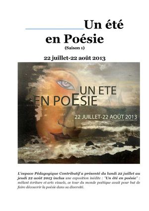 Un été en Poésie édition 2013