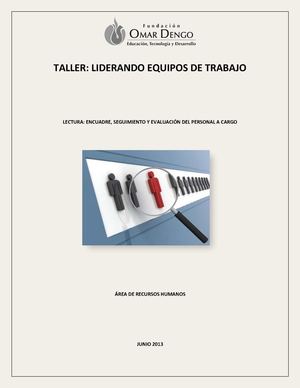 Encuadre, seguimiento y evaluación del personal