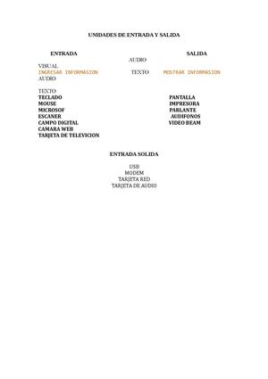 UNIDADES DE ENTRADA Y SALIDA