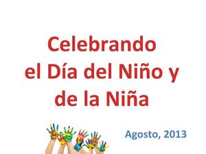 Festejos del Día de Niño y la Niña