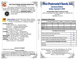 September 8th Bulletin