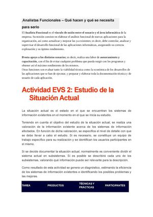 Funciones del Analista funcional